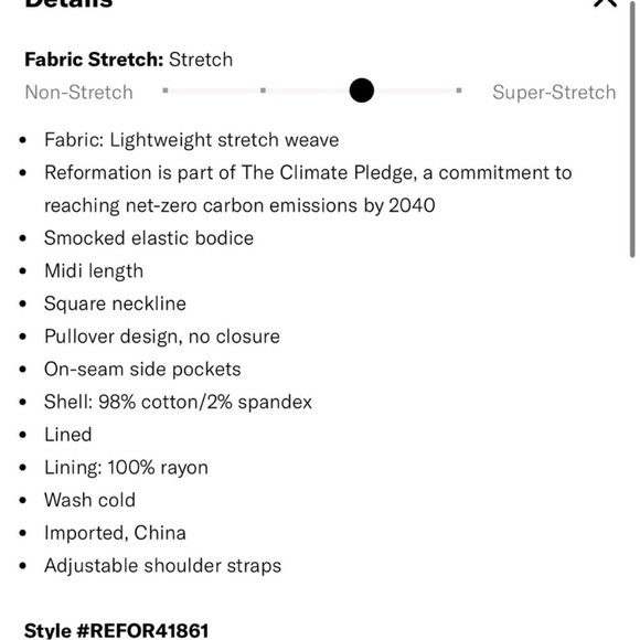 NWT • Kerrie dress Reformation - size 6 - Picture 6 of 9